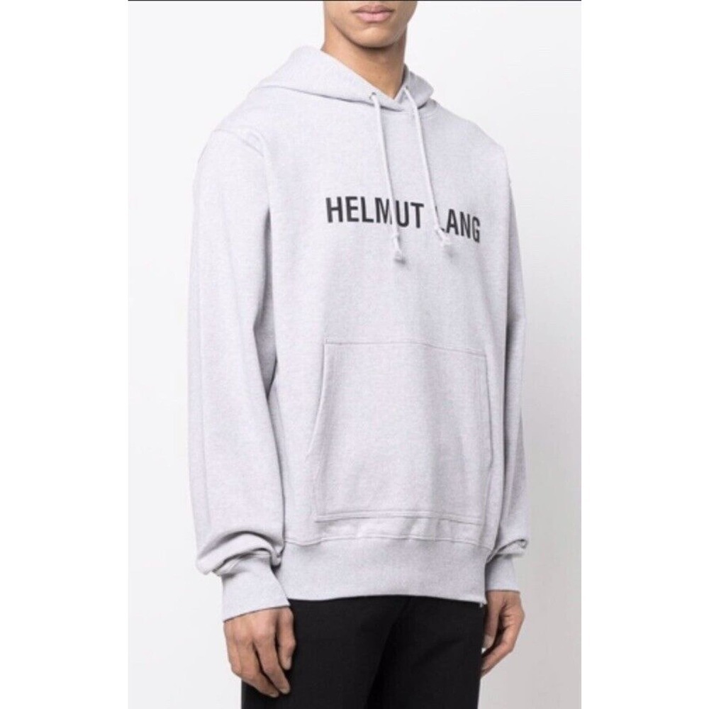 Helmut Lang Core Hoodie Logo Sweatshirt Size M VAPOR HEATHER L09HM521 Unisex​​​